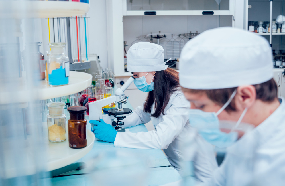 Science technician at work in the laboratory