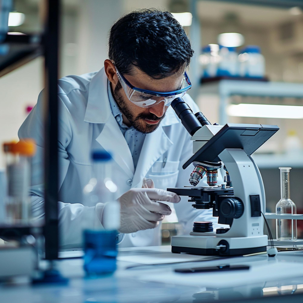 chemical engineers working in laboratory